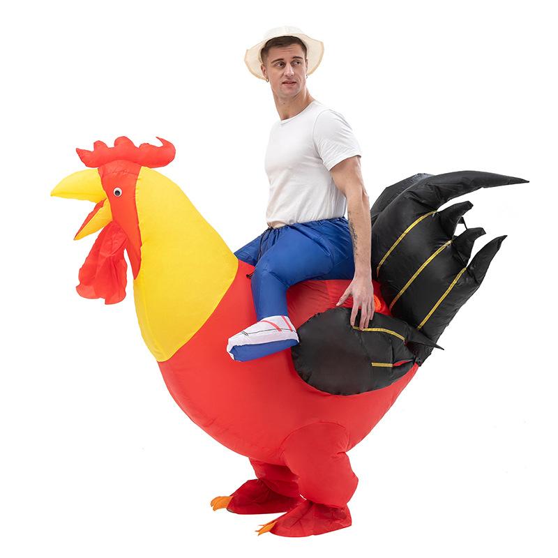 Adult Funny Inflatable Big Rooster Costume Mascot for Halloween New Year Easter Carnival Party Cosplay Inflatable Suit