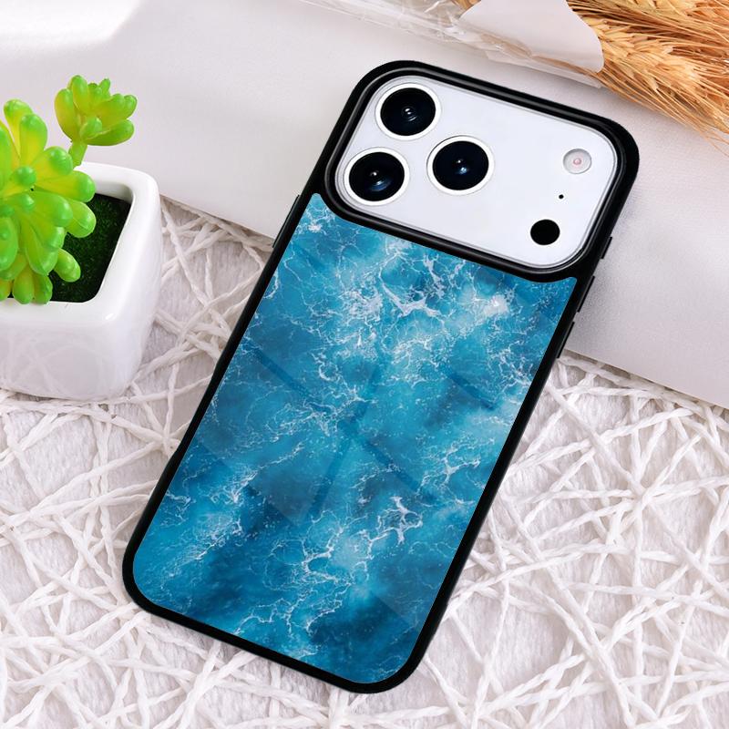 Blue Ocean Waves Sea Phone Case for iPhone 17 Air 16 15 11 12 14 13 Pro Max Shockproof Cover