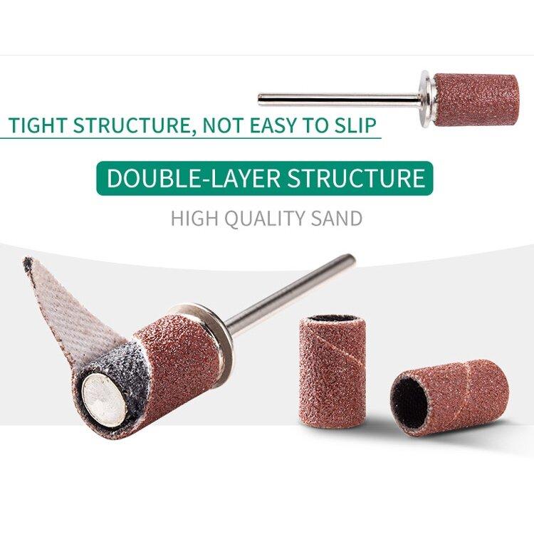 100PC Nail Art șlefuire benzi pentru biți inel de șlefuire mașină electrică înlocuire biți pedichiură instrumente