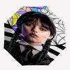 Dark Girl Themed Automatic Opening and Closing Umbrella, Compact Travel Umbrella, Lightweight and Portable, Suitable for Beach Commuting Bus