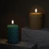 2024 Candle Table Crystal Silicone Resin Mold DIY Cylindrical Sphere Wave Point Candle Table Silicone Mold