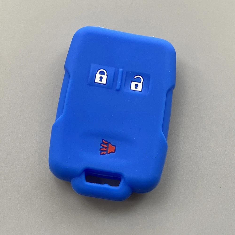Silicone Car Key Case Cover For Chevrolet Colorado Silverado 1500 2500Hd 3500Hd Gmc Yukon Sierra Canyon Remote Key Protecor