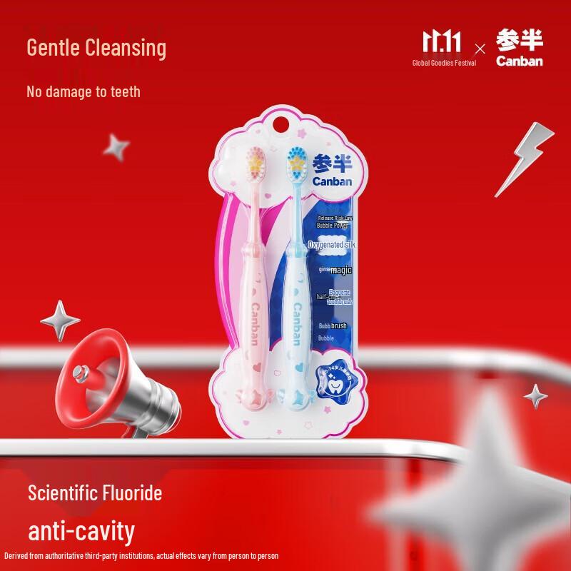 Canban Kids Bubble Magic Wand Toothbrush with Fluoride