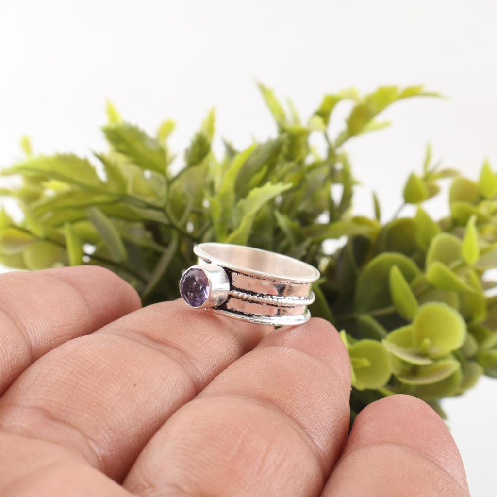 Iolite Gemstone Ring, Handmade Beautiful Silver Ring, 925 Sterling Silver Jewelry, Handmade Promise Ring For Wedding Gift