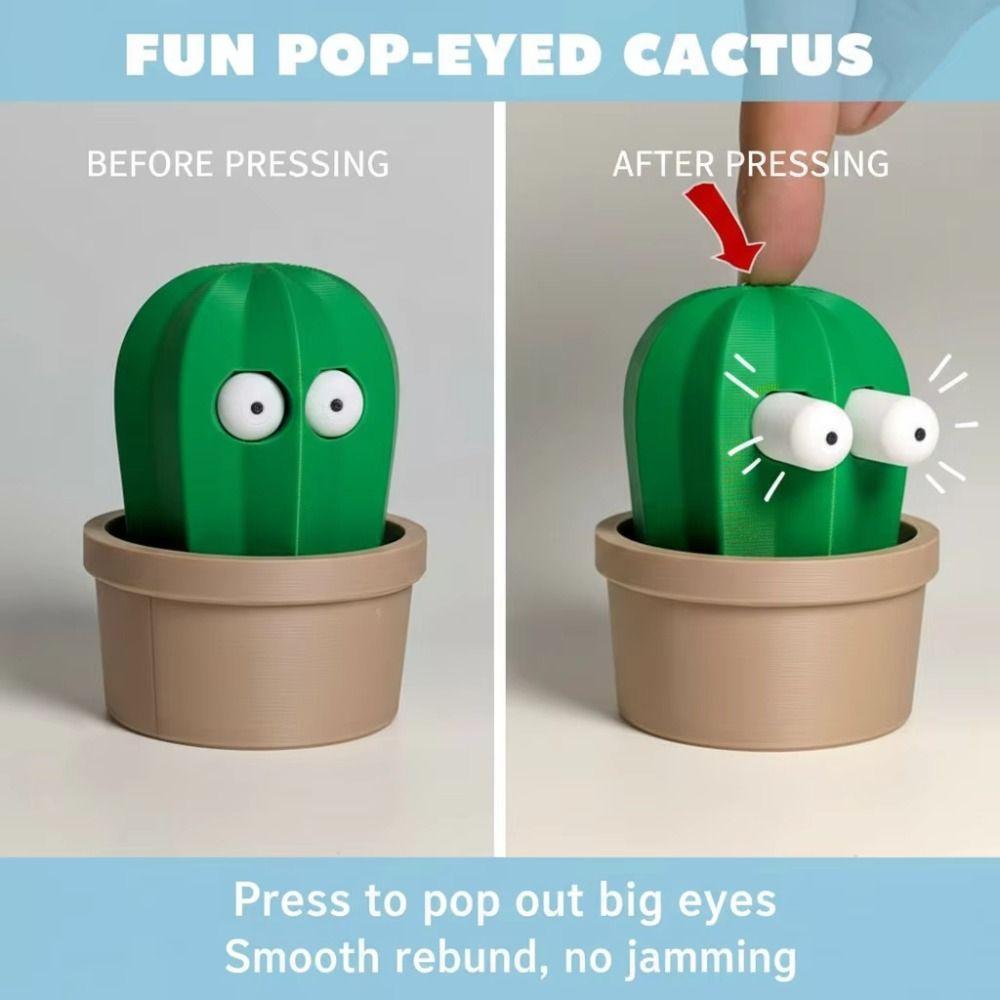 Bulging Eyes 3D Printed Fidget Figurine Pressable Stress Relief Fidget Toy Holiday GiftDesk Decor