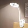 Clip-on Reading Light, Battery Powered, Clip-on Bed Light With 3 Brightness Levels, Usb Rechargeable, Reading Light