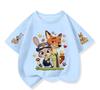 Children's T-shirt Cute Cartoon Print Short Sleeve Casual Summer Top for Boys and Girls