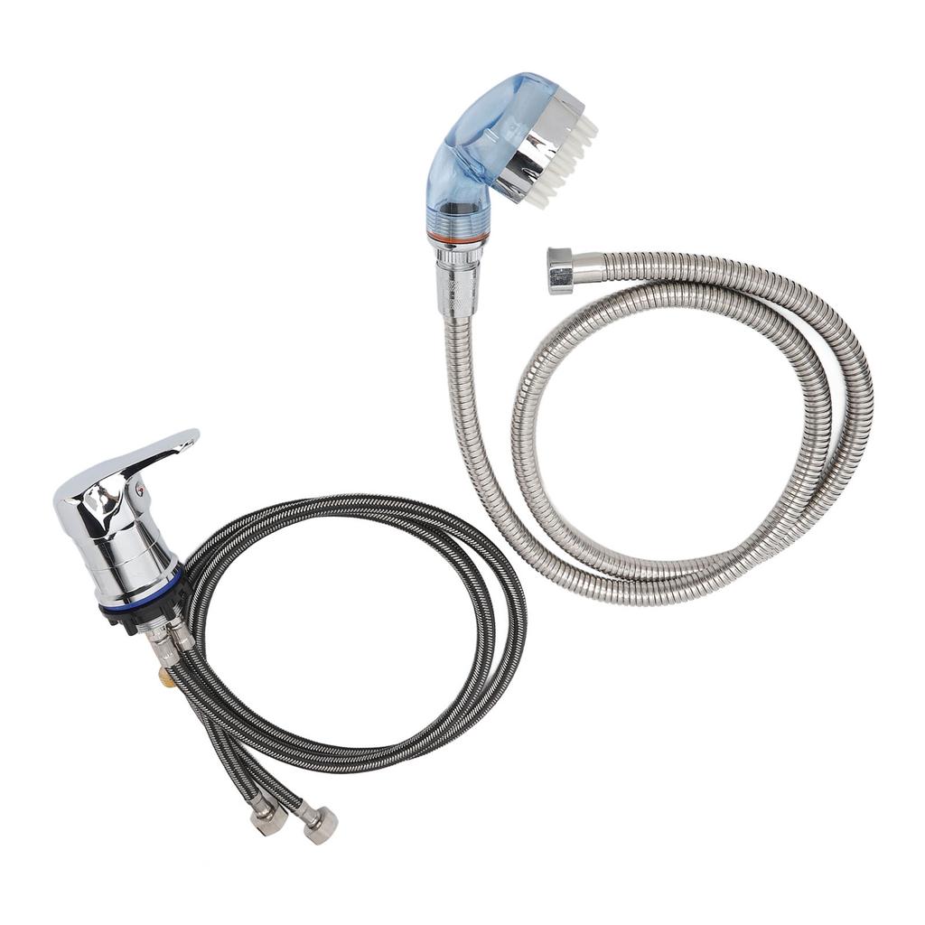 31.5in Shampoo Faucet 47.2in Shampoo Bowl Hose Kit With Large Blue Brush Sprayer