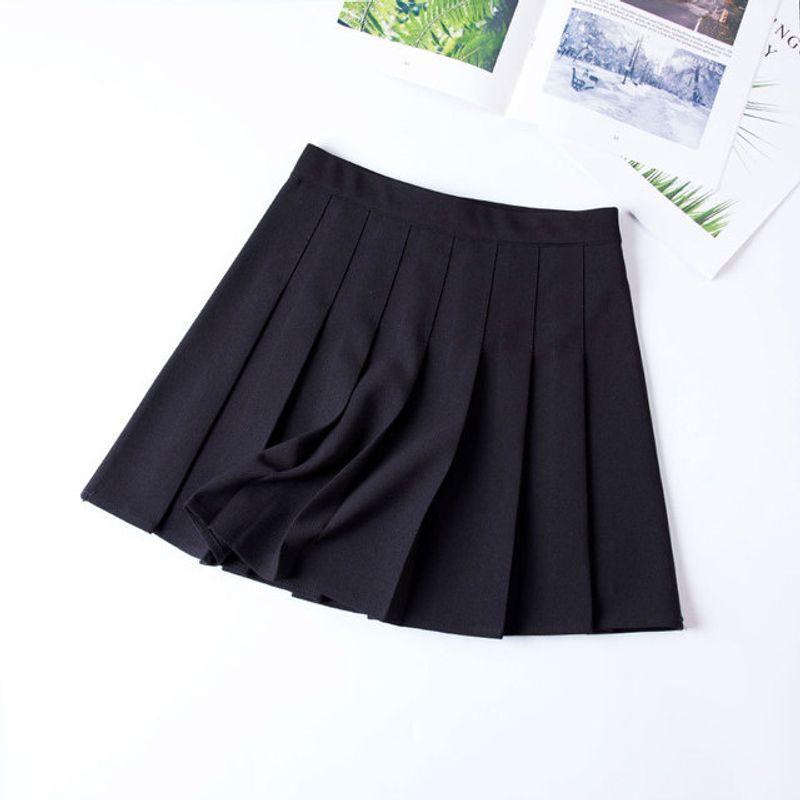 

New Dark A- Line Slim Pleated Skirt New Dark A- line Slim-Fit Pleated Skirt Skirt 8714-3HS XXL