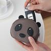 Double Layer Zipper Coin Purse Mini Small Item Bag Retro Creative Panda Wallet  Men