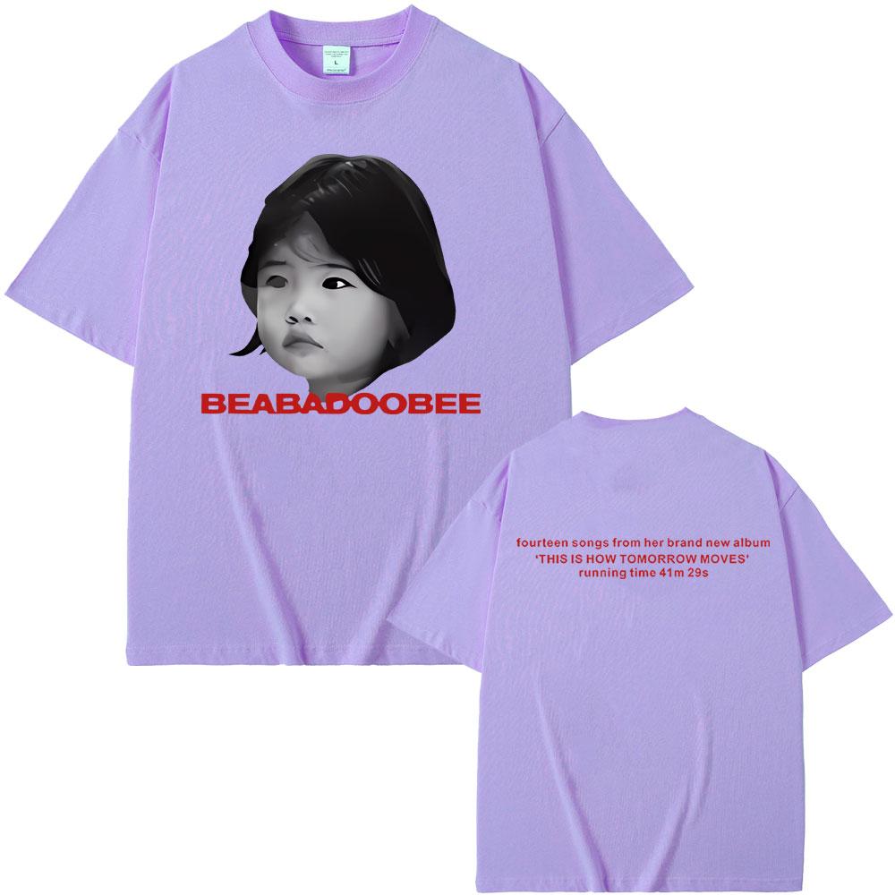 Beabadoobee T-skjorte Dette er hvordan morgendagen beveger seg Album Grafisk T-skjorte Menn Kvinner Mote Rund hals Oversized Kortermet T-skjorter