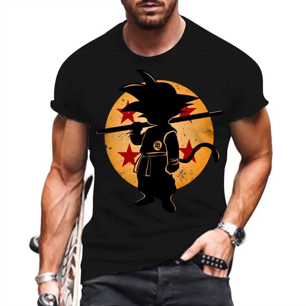 2025 Anime Short Sleeve Gentleman Y2k DragonballsT Shirt Men's Clothing Summer New in Tops and T-shirts Boy Narutos Clothes Tees