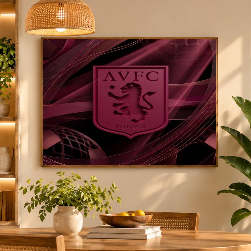 5D Diamond Painting Aston Villa Football DIY Full Drill Diamond Art Kit Home Decoration