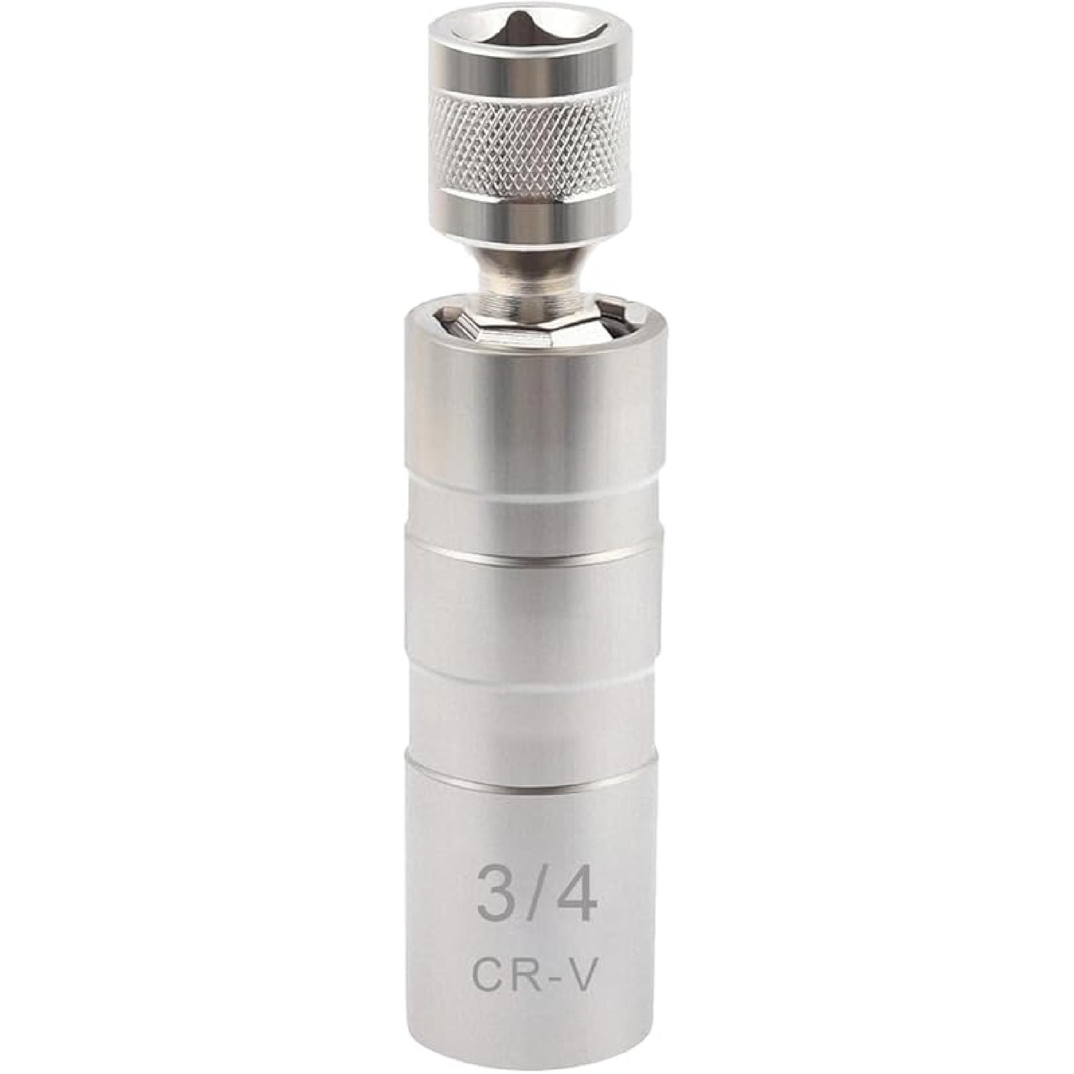 13/16  Spark Plug Socket Set,Thin Walled Magnetic Spark Plug Socket,Car Accessories Universal Joint 3/8  Drive 12 Point Swivel Socket Removal Tool 3/4in