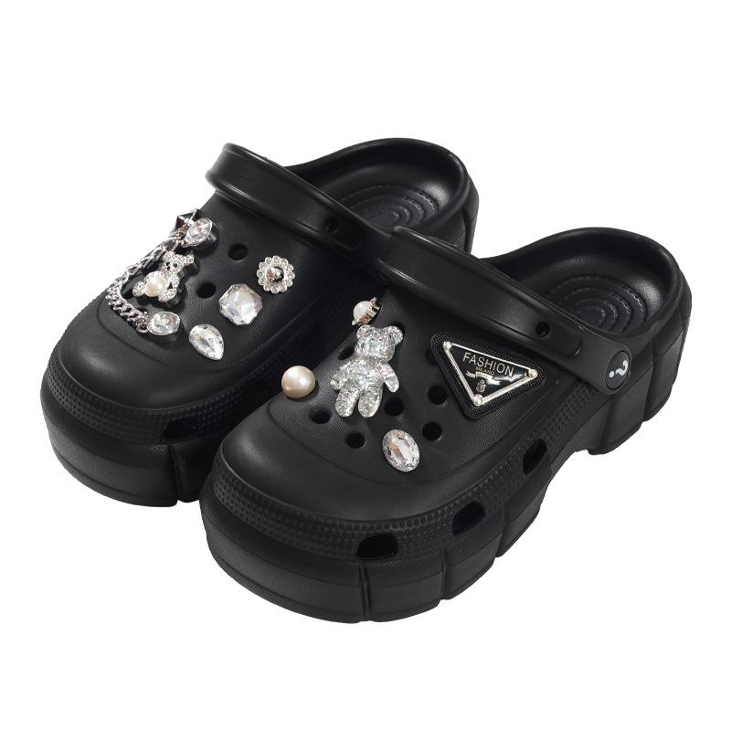 Women's Thick-Soled EVA Clog Shoes - New Style Non-Slip Two-Wear Beach Sandals & Slippers.