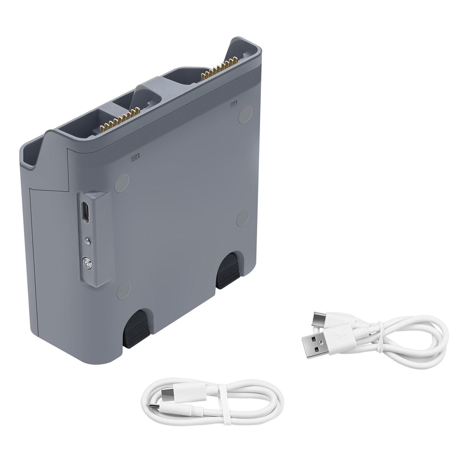 

Зарядное устройство для аккумуляторов 2 слота Зарядный хаб для аккумуляторов Air 3 Индикаторы зарядки синий/зеленый 5В/9В/12В/15В-3А Выход