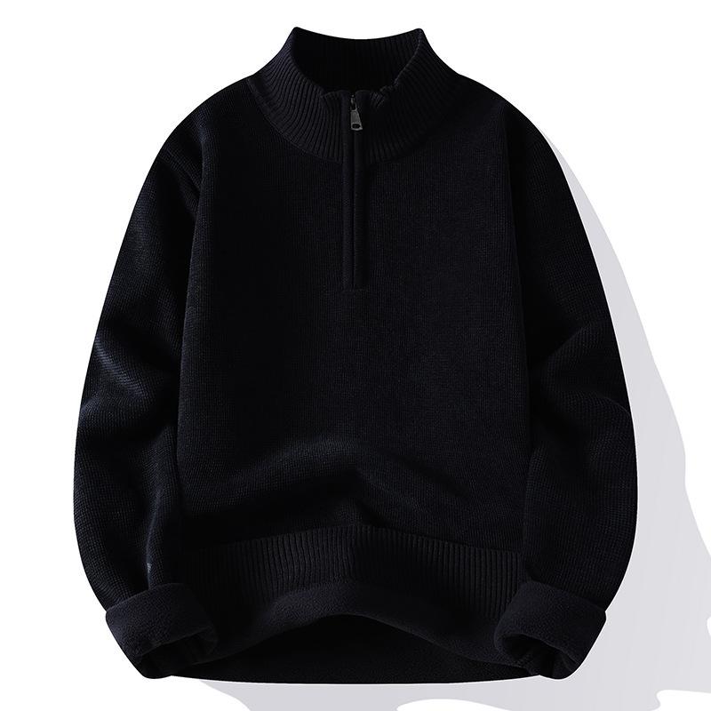 Men S Autumn Winter Fleece Thick Half Zip Pullover Sweatshirt