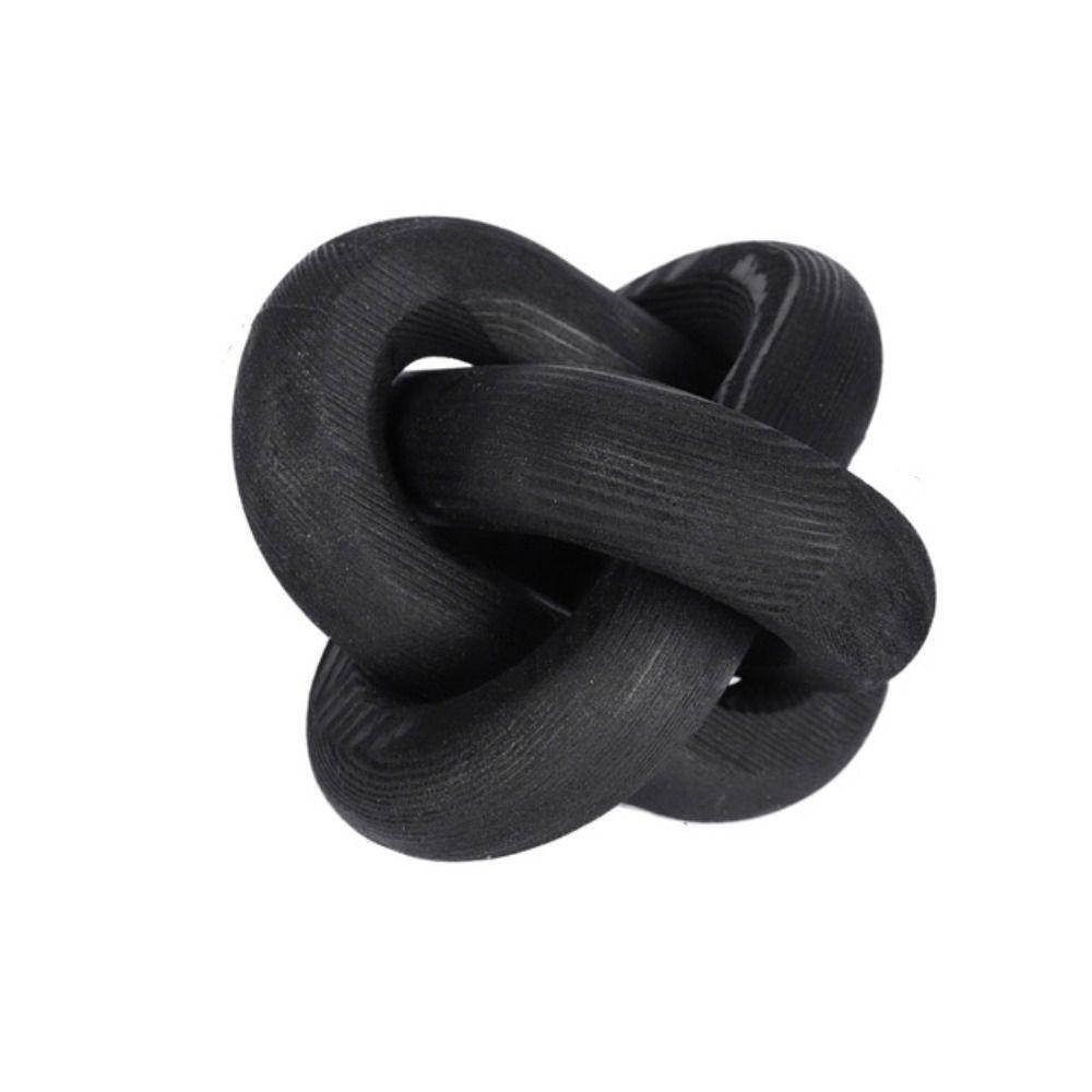 Farmhouse Hand-carved Modern Rustic Design Wooden Buckle Table Ornament Wood Knot Wooden Chain Ball