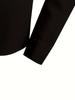 Herren schwarz-weiß bedrucktes Langarmhemd, einreihiges Reversdesign, elegant und modisch, Herbststil