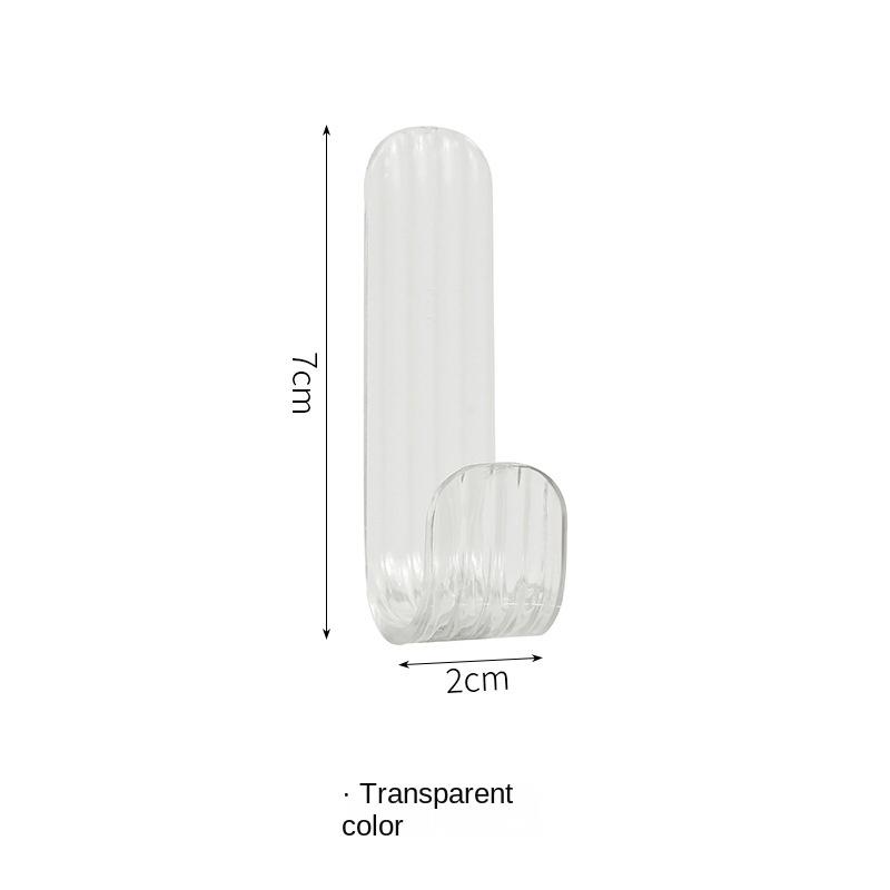 

3503 Акриловый клейкий крючок для ключей, одежды, прочный, без проколов, для туалета, ванной комнаты, спальни, двери, задней стены, без следов 20PCS прозрачный