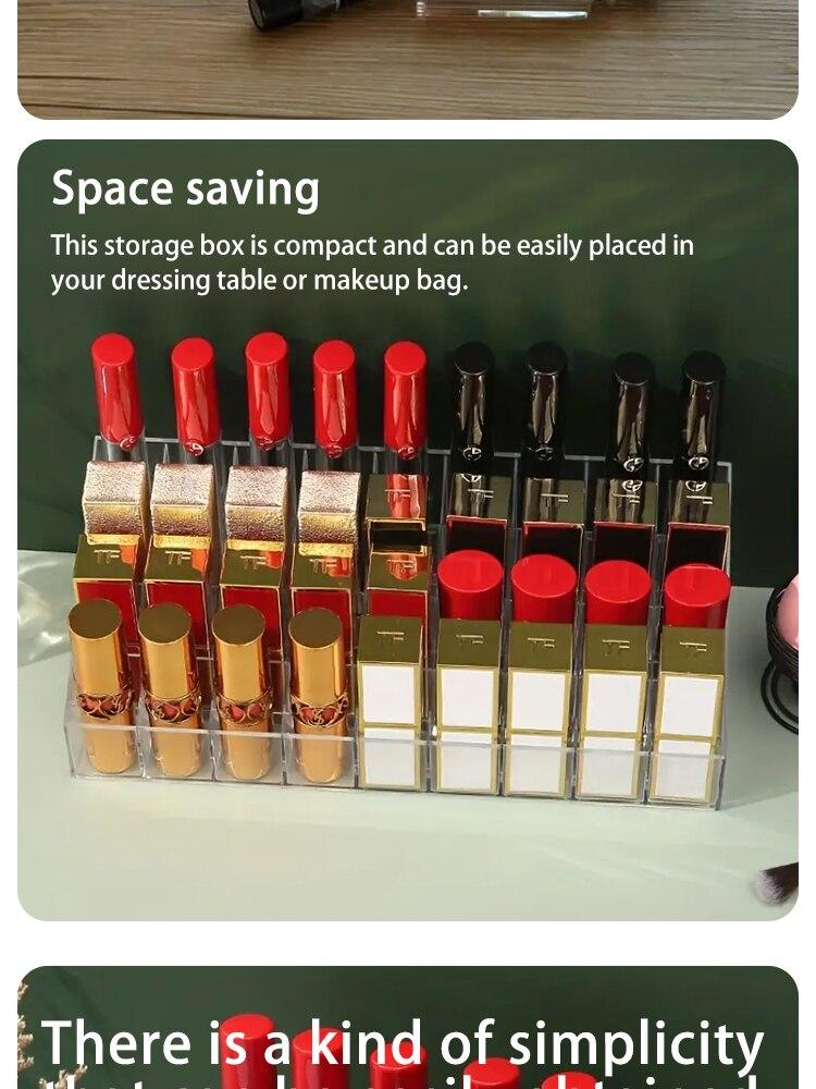 24 Grid Acrylic Cosmetics Storage Box  for Nail Polish Jewelry Storage Display Rack