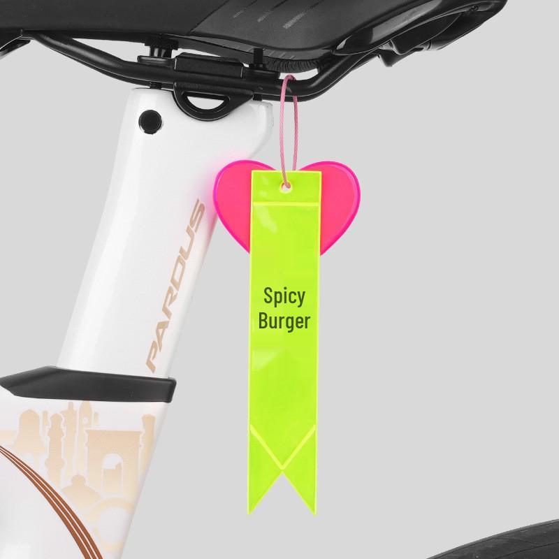 Reflective Bicycle Seat Cushion Streamer - Night Riding Safety Ornament and Backpack Decoration.