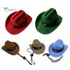 Pet Cowboy Hat Adjustable Mini Cat Cowboy Costume Accessory with Chin Strap for Halloween Christmas Parties