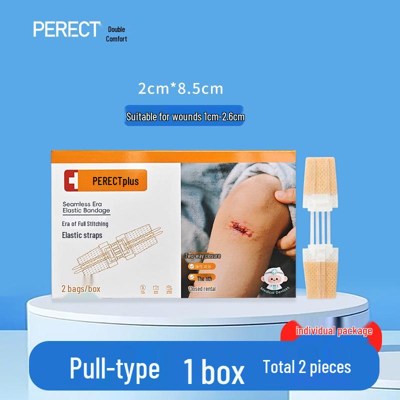 

Elastic Bandage for Children s Wounds: Sutureless Adhesive Tape, Zipper-Style for Post-Op and C-Section Closure.