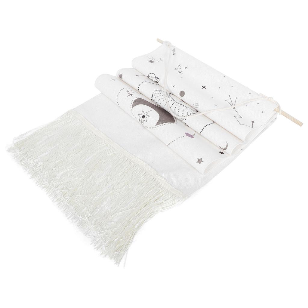 Moon Phase Cycle Tapestry Wall Hanging Art Decors Handcraft for Home Bedroom Ornament(White )