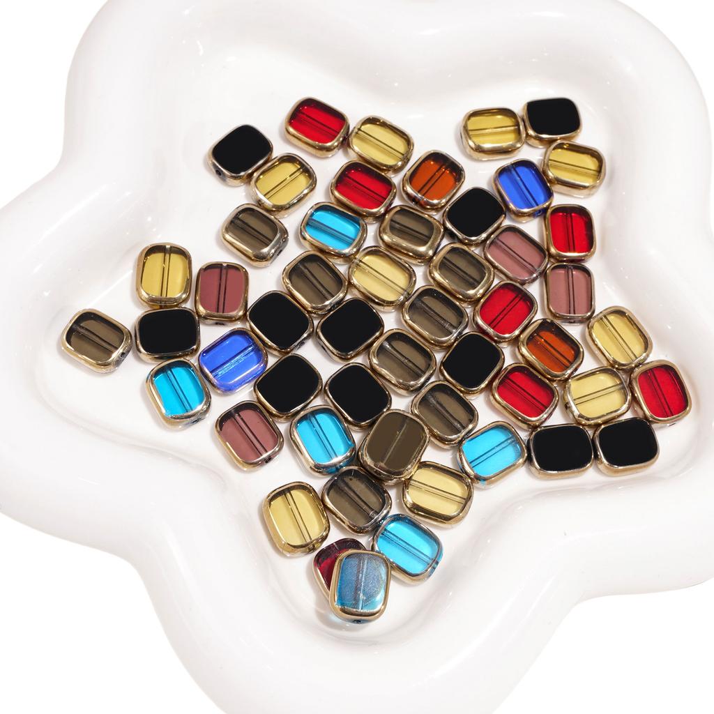 5-10pcs Ellipse Glass Bead Crystal Scattered Beads For DIY Bracelets Necklaces Jewelry Making