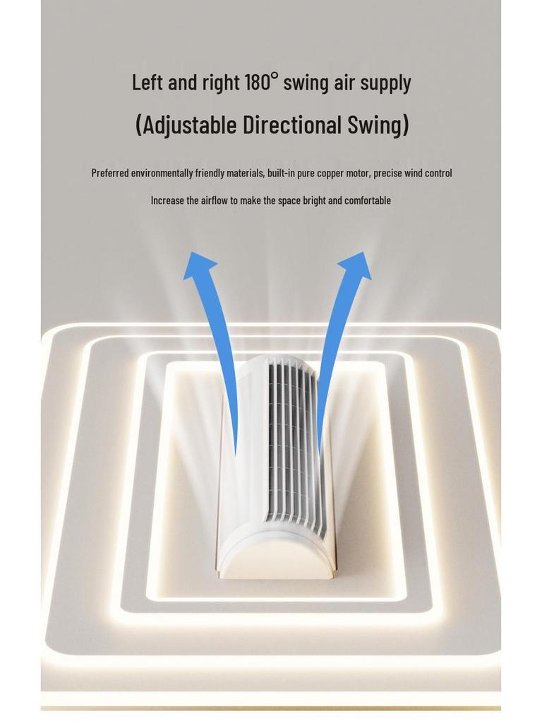 Customized Smart Leafless Ceiling Fan Light - Modern Tricolor with Voice Control for Living Room or Bedroom.