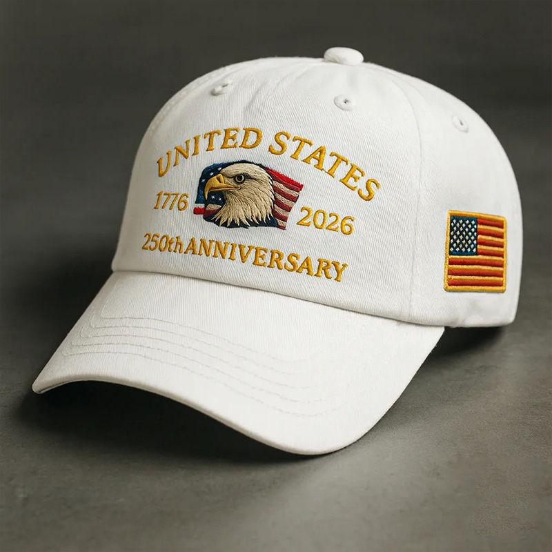 United States 250th Anniversary Hat USA Printed Baseball Cap 1776-2026 Outdoor Casual Caps for Men Women
