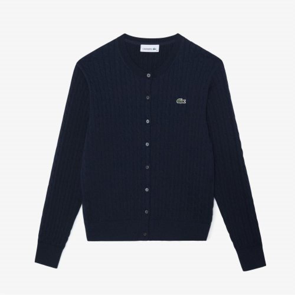 

LACOSTE Женский кардиган с длинными рукавами [Темно-синий]