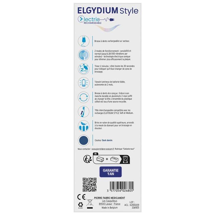 Elgydium Brosse à Dents Style Electrique Black Denim