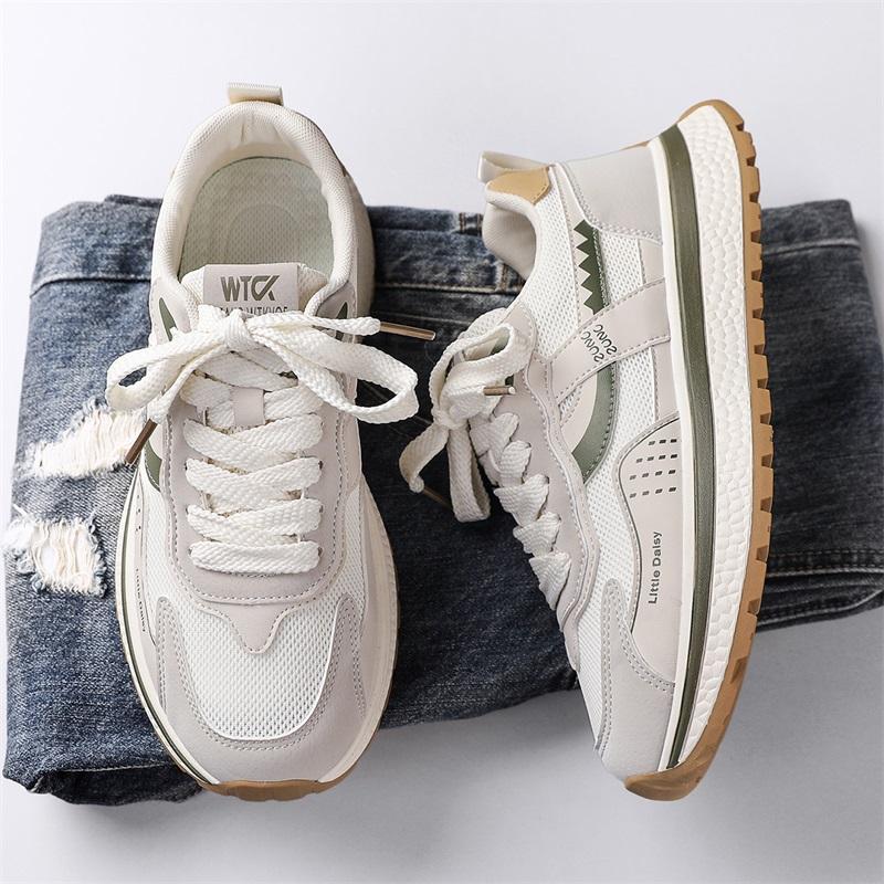 New Fashion Men 's Four Seasons Comfortable Thick Sole Shoes Students BoysTrending Soft Sole Breathable Casual Running Sneakers