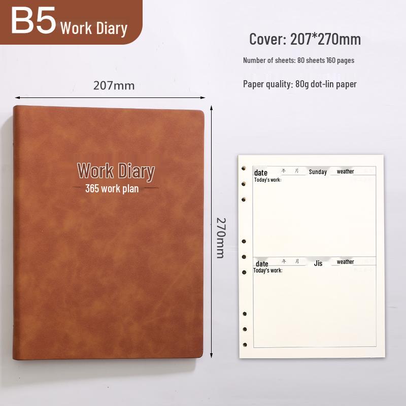 A4 Work Log & Meeting Minutes Book with Custom Printing for Office or Construction Use