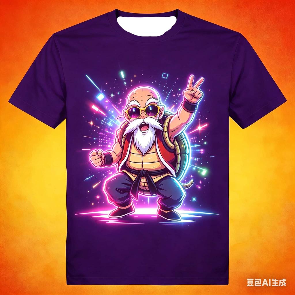 Dragon Ball z Super Saiyan Master Roshi Anime T-Shirt Vintage Style Men Women 3D Full Print Y2k Streetwear Harajuku Graphic Tee