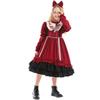 Pinse Clothing Spanish Lolita Halloween Princess Dress for Kids - Wine Red Loli Photography Costume