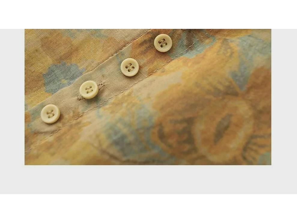 Női 2023 Nyári Virágos Rövid Ujjú Pamut Vászon Kétrészes Szett - Laza Szabású, Karcsúsító Koreai Stílusú Ruha