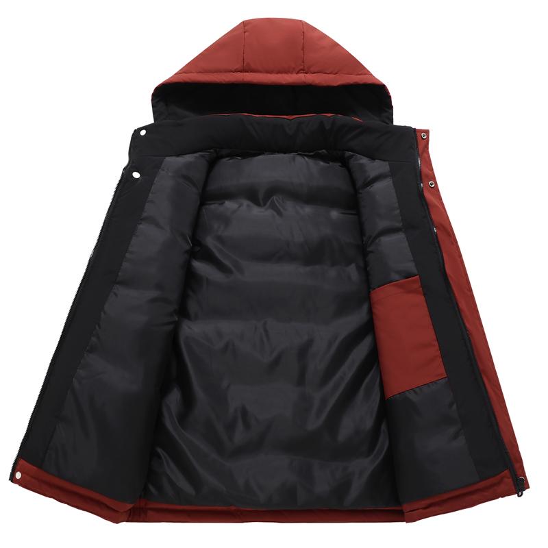 Plus Size L-5XL Fashion Winter Sleeveless Jackets Man Thick Black Outerwears Men's Warm Vest Hooded