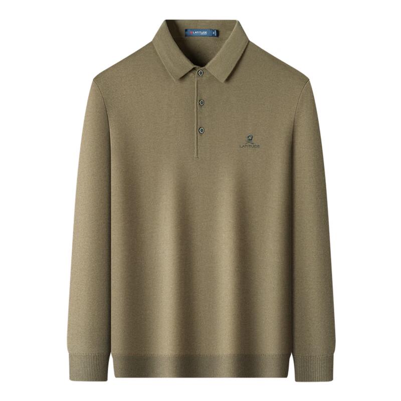 MONTAGUT Men's Cashmere Wool Blend Polo Collar Knit Sweater