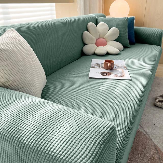 Levivel Stretch Jacquard Sofa Cover Elastic Plain Color Sofa Covers For Living Room Slipcover Couch Cover Furniture Protector