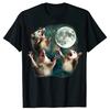 Three Possum Moon 3 Opossum Lover Funny Weird TShirt Humor Funny Mysterious Mouse Graphic Tee Top Joke Gifts Women Clothes Y2K