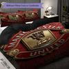 Manchester Glory Bedding (1 * duvet cover + 2 * pillowcase, without core) 2D Flat Duvet cover and pillowcase Soft and comfortable Bedding set