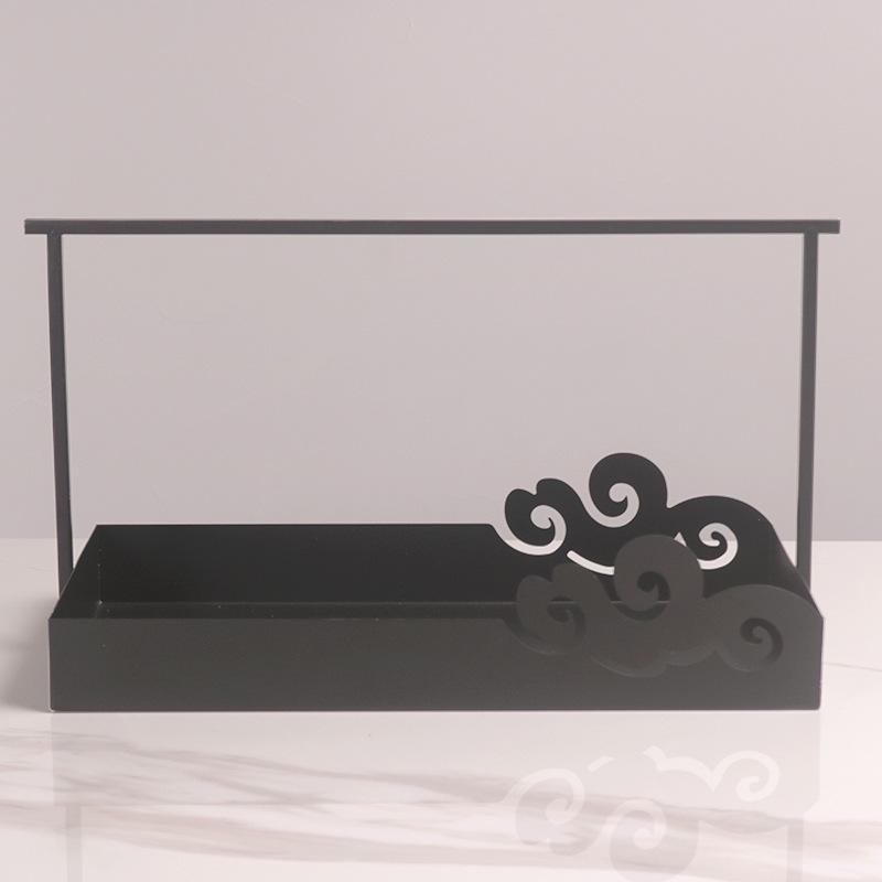 Nouveau Style Chinois Moderne Simple Totem Nuage Auspicieux Plateau en Métal Modèle Maison de Vente Bureau Décorations Douces Ornements