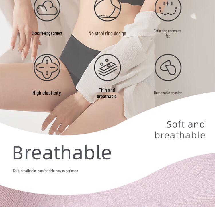 Seamless Wireless Sports Sleep Bra