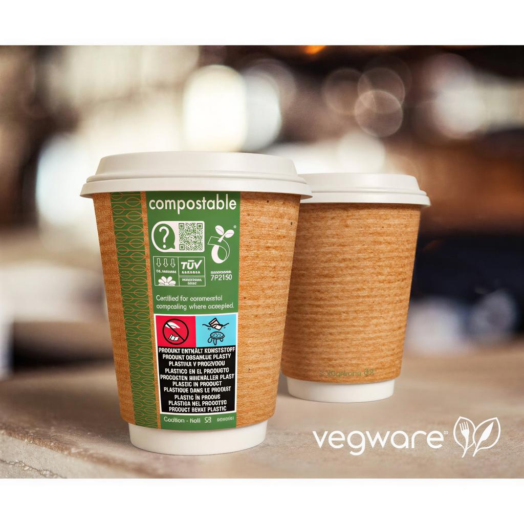 Kubek Papierowy Dwuściankowy Kraft 450 Ml, Śr. 90 Mm 20 Szt.