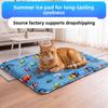 Summer New Arrival Cartoon Fish Pattern Gel Pet Cooling Mat Eco-Friendly Thickened Durable Scratch-Resistant Waterproof
