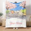 Name Custom Bubu y Dudu Print Flannel Blanket High Quality Warm Comfortable Cover for All Seasons Perfect for Gifts Home Decor