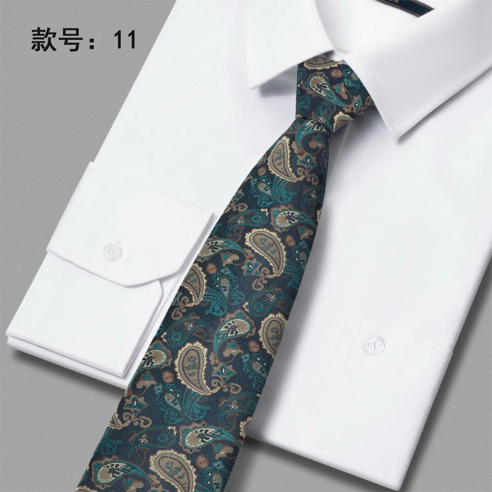 Men'S Tie Polyester Jacquard Embroidered Tie High-End Business Casual Dress Tie